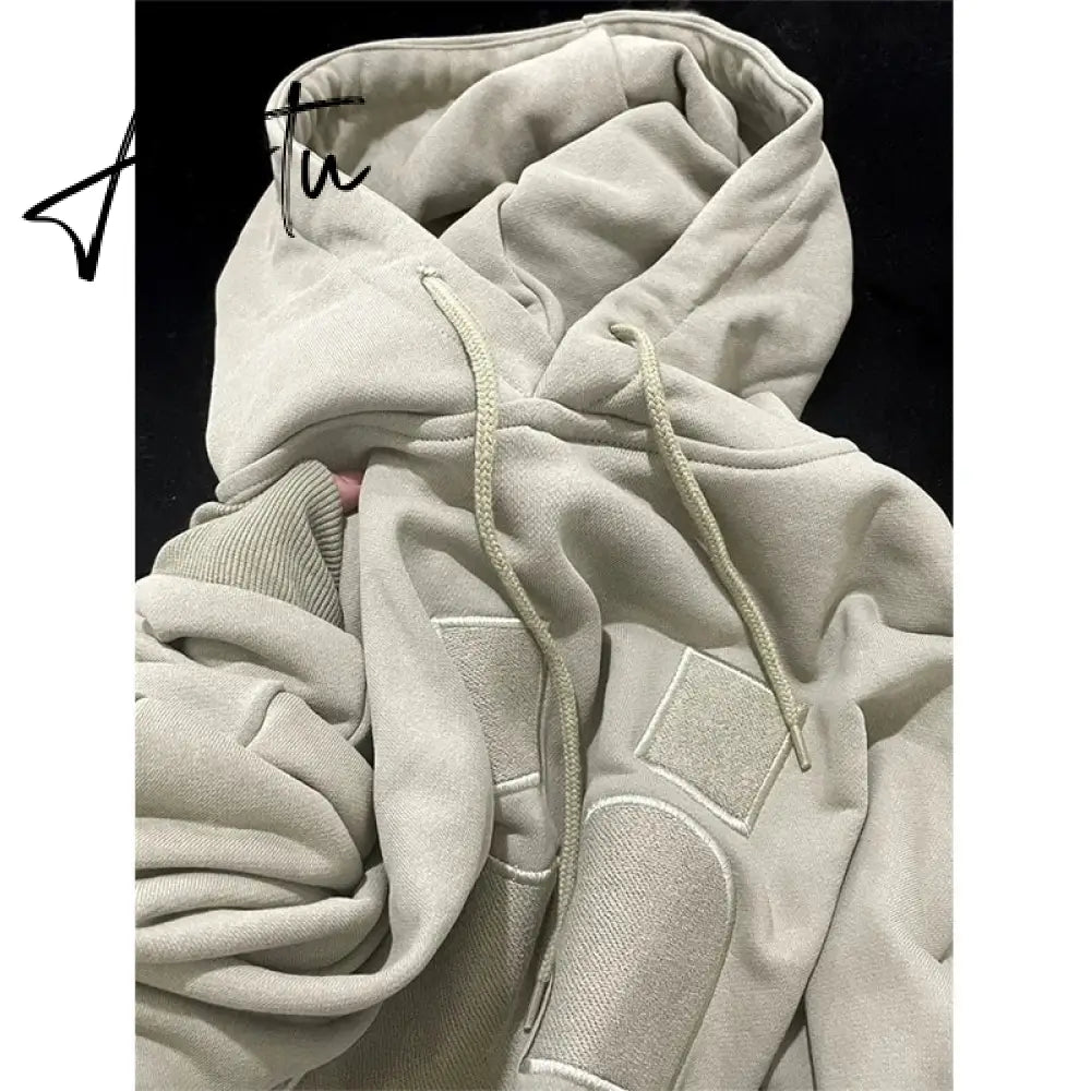 Streetwear Hoodies Women Casual Loose Sweatshirts Woman Harajuku Hip Hop Long Sleeve Cotton Grey Pullover Autumn Winter New Aiertu