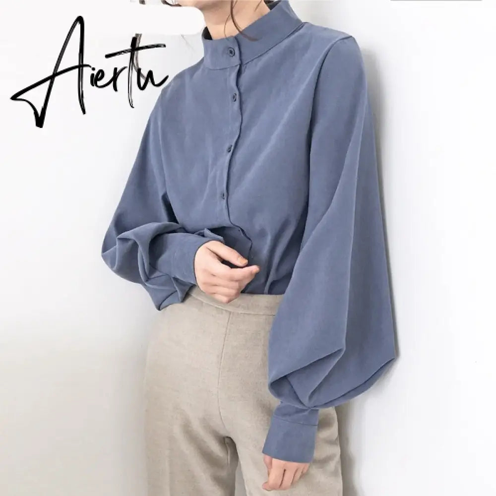 Summer long sleeve office women's shirt blouse for women blusas womens tops and blouses chiffon shirts ladie's top plus size Aiertu