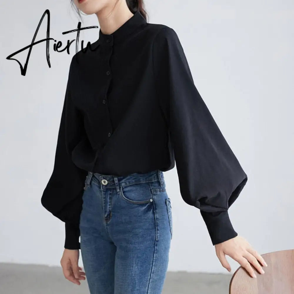 Summer long sleeve office women's shirt blouse for women blusas womens tops and blouses chiffon shirts ladie's top plus size Aiertu