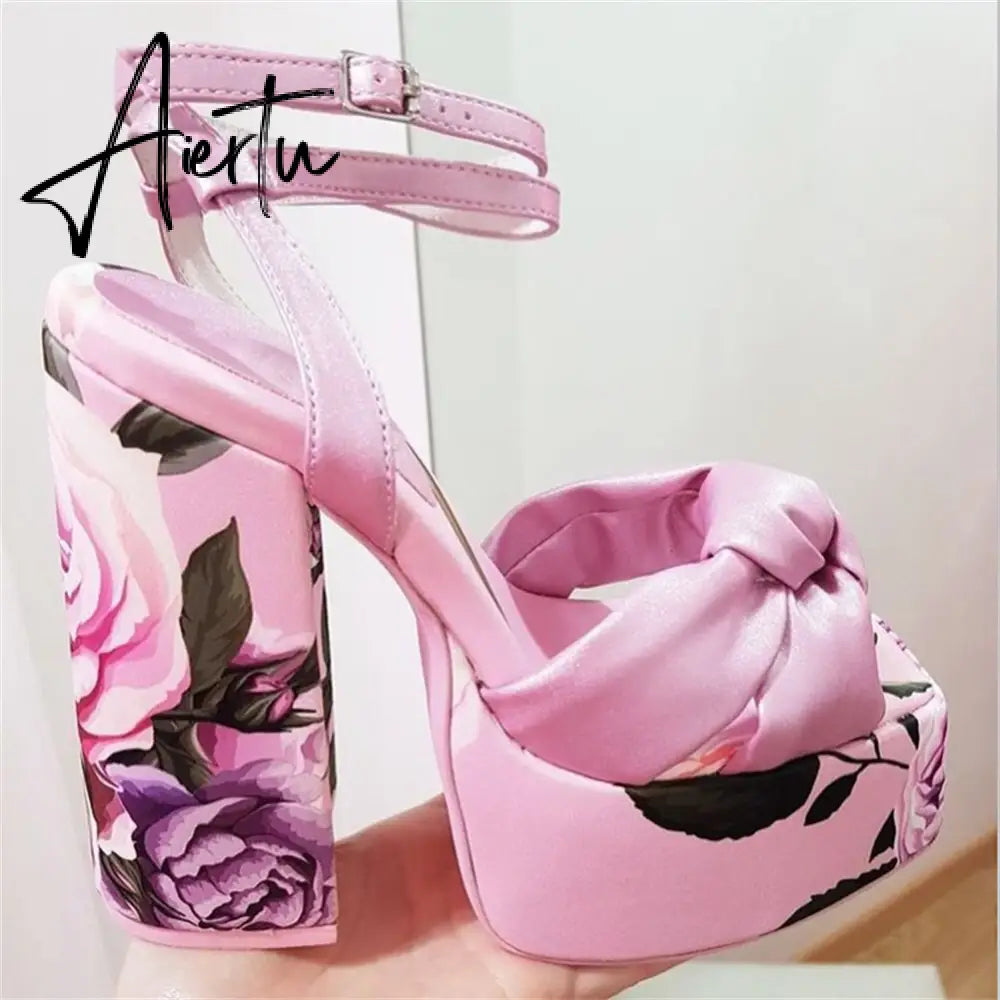 Summer Platform Woman Sandals Good Quality Mixed Colors High Heeled Sexy Party Women's Sandals Shoes Big Size 43 Aiertu