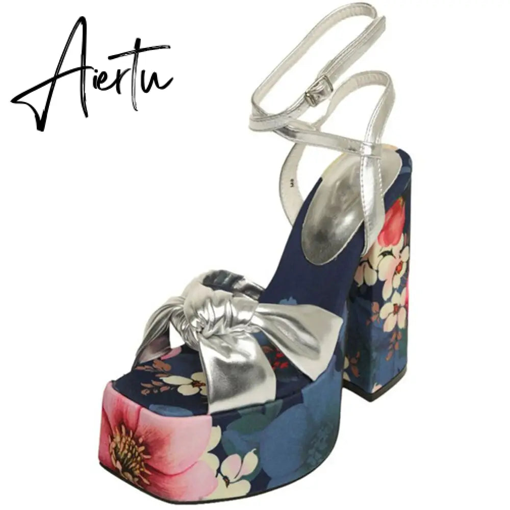 Summer Platform Woman Sandals Good Quality Mixed Colors High Heeled Sexy Party Women's Sandals Shoes Big Size 43 Aiertu