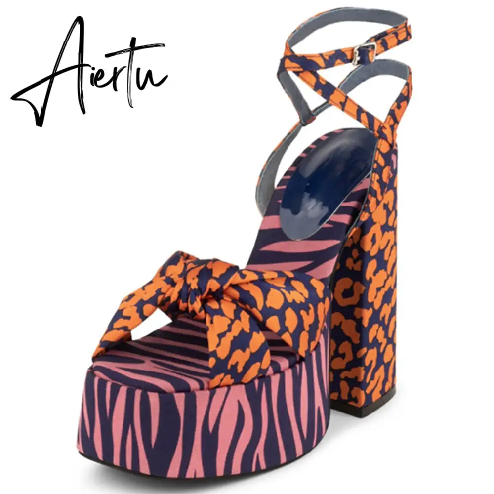 Summer Platform Woman Sandals Good Quality Mixed Colors High Heeled Sexy Party Women's Sandals Shoes Big Size 43 Aiertu