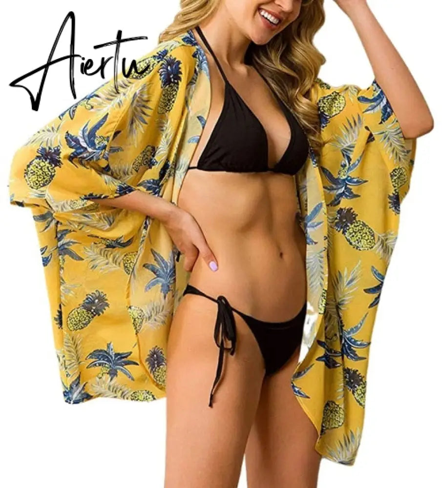 Summer Women Beach Swimsuit Cover Up Sexy Mesh Sheer Bikini Beach Cover Up Swimsuit Bathing Loose Bikini Tops swimwear New Aiertu