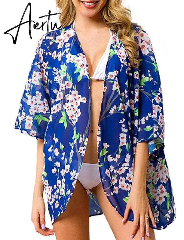 Summer Women Beach Swimsuit Cover Up Sexy Mesh Sheer Bikini Beach Cover Up Swimsuit Bathing Loose Bikini Tops swimwear New Aiertu