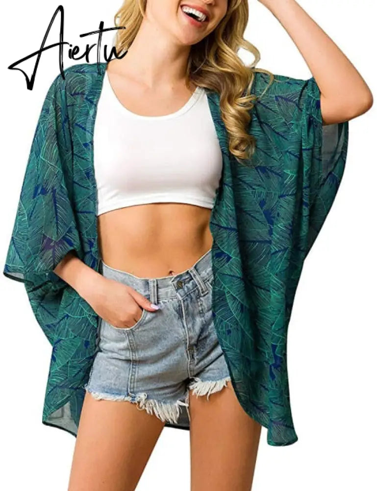 Summer Women Beach Swimsuit Cover Up Sexy Mesh Sheer Bikini Beach Cover Up Swimsuit Bathing Loose Bikini Tops swimwear New Aiertu