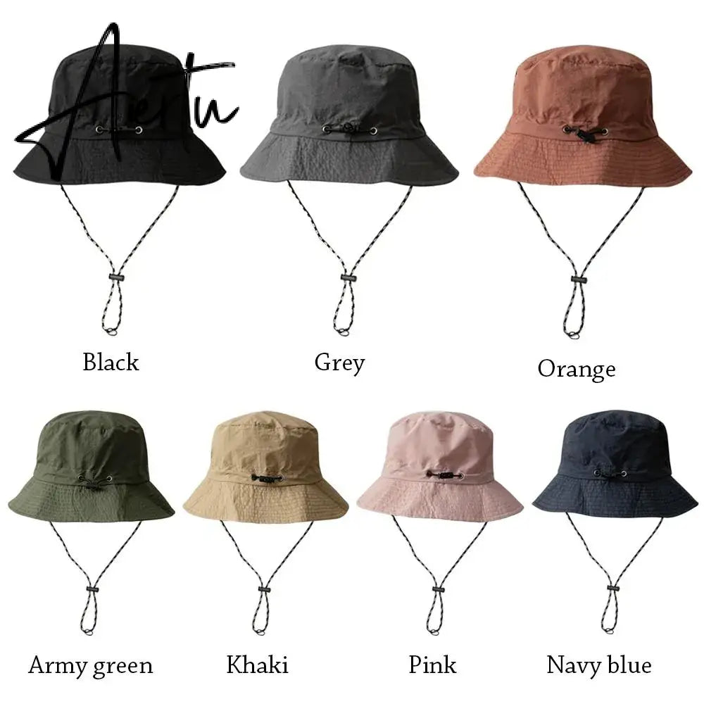 Sun Protection Waterproof Bucket Hat Summer Camping Hiking Cap Anti-UV Sun Hat Mountaineering Caps Panama Hat New Fashion Aiertu