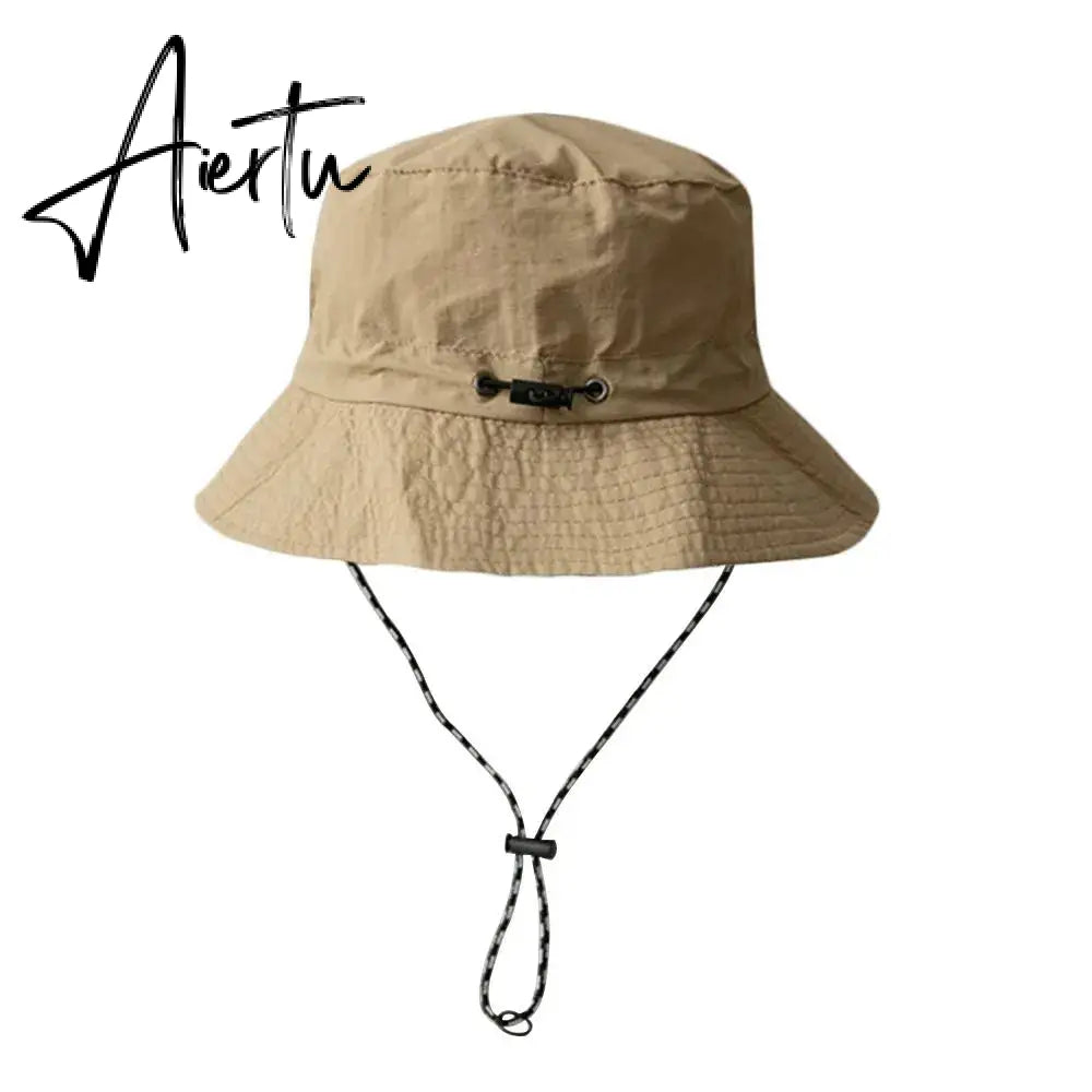 Sun Protection Waterproof Bucket Hat Summer Camping Hiking Cap Anti-UV Sun Hat Mountaineering Caps Panama Hat New Fashion Aiertu