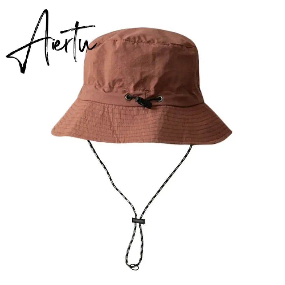 Sun Protection Waterproof Bucket Hat Summer Camping Hiking Cap Anti-UV Sun Hat Mountaineering Caps Panama Hat New Fashion Aiertu