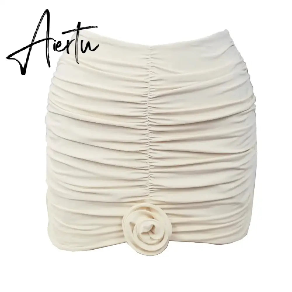 Two-Pieces Women Floral Lace Up  Push-Up Padded Bra White Swimsuit Swimwear Bathing Suit Beachwear Monokini Female Aiertu