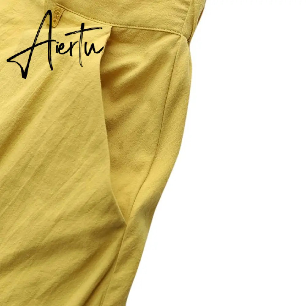 Vintage Summer Skirts  Women High Waist Solid Cotton Linen Skirt Saia Female Beach Maxi Long Skirts Jupe Faldas  7 Aiertu