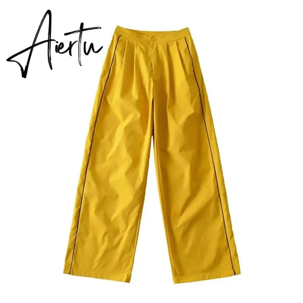 White Black Sports Tracksuits Set Women Windbreak Fast Dry Cropped Zip Up Jackets Coat Top Wide Leg Baggy Pants Trousers Aiertu