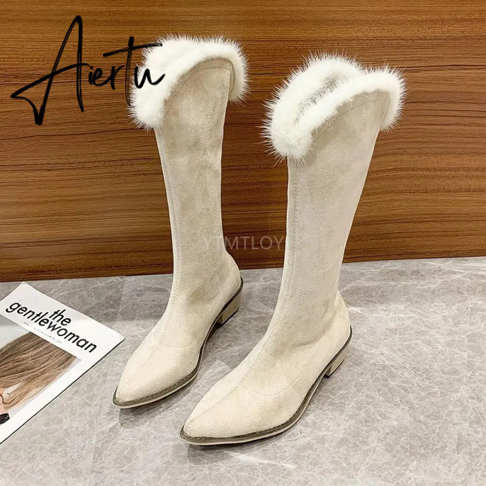 Winter Fashion Soft Warm Comfort Flat Fur Slipper Brand Designer Slip On Loafers Mules Flip Flops Casual Ytmtloy Indoor Aiertu