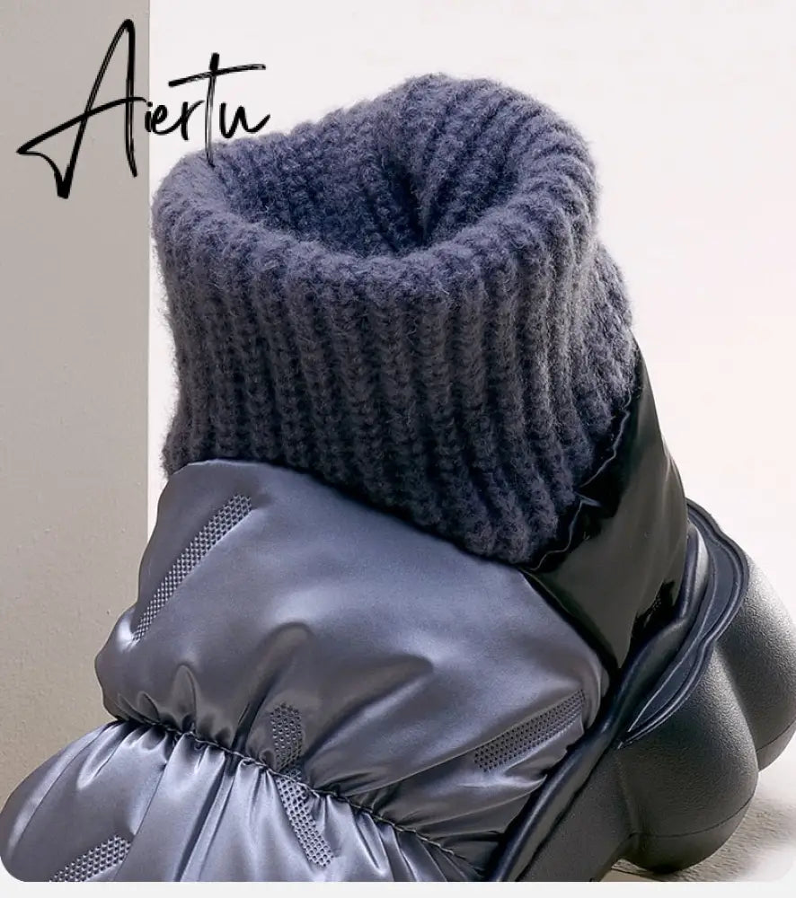 Winter Shoes for Women Keep Warm Fur Female Snow Boots Trendy Outside High Heels Light Woman Ankle Boot Botas Femininas Aiertu