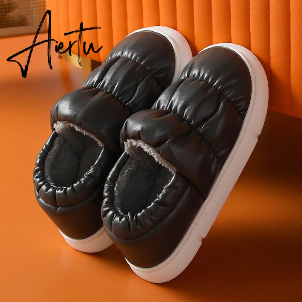 Winter Shoes Women Ankle Boots Waterproof Warm Plush Soft Down Couples Footwear Non-slip Outdoor Concise Female Snow Boot Aiertu