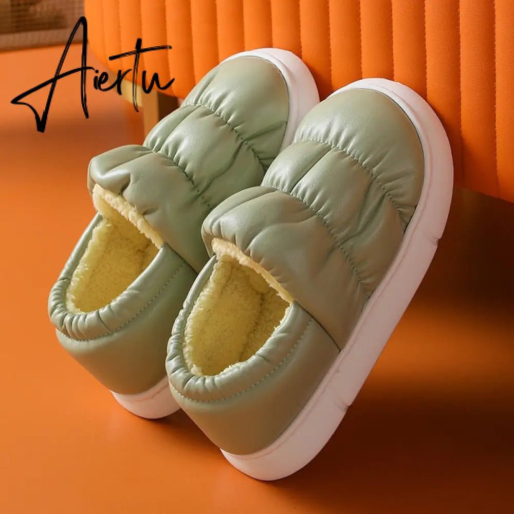 Winter Shoes Women Ankle Boots Waterproof Warm Plush Soft Down Couples Footwear Non-slip Outdoor Concise Female Snow Boot Aiertu