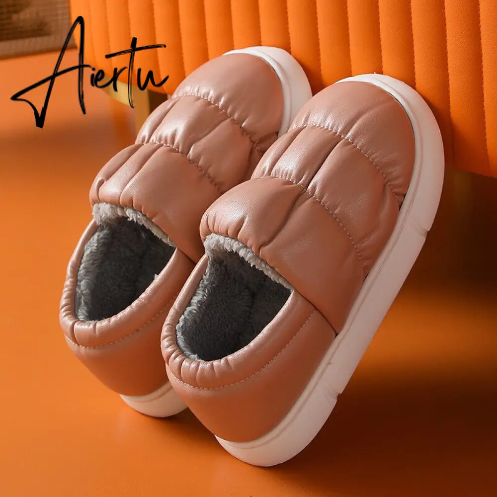 Winter Shoes Women Ankle Boots Waterproof Warm Plush Soft Down Couples Footwear Non-slip Outdoor Concise Female Snow Boot Aiertu