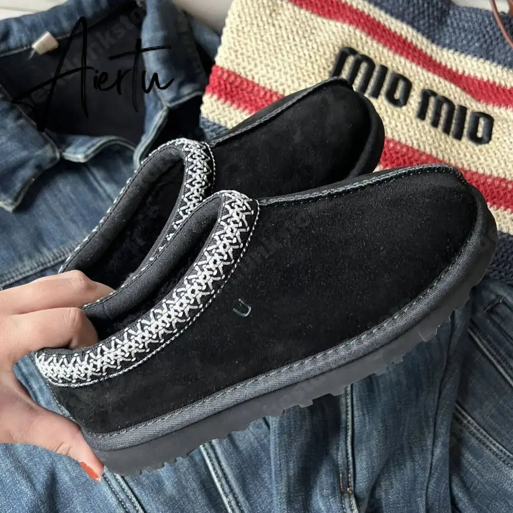 Women Australia Boots Designer Ultra Mini Platform Boot Chestnut Slippers Winter Warm Fur Cow Leather Wool Suede Snow Boots Aiertu