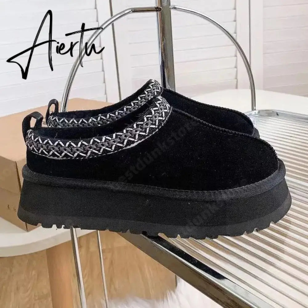 Women Australia Boots Designer Ultra Mini Platform Boot Chestnut Slippers Winter Warm Fur Cow Leather Wool Suede Snow Boots Aiertu