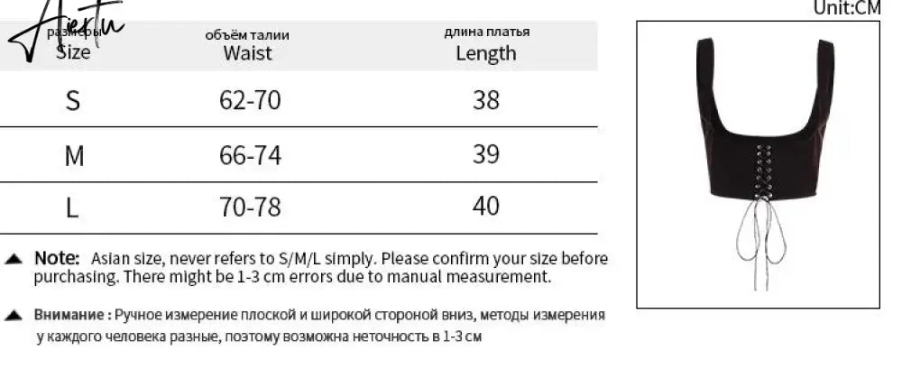 Women Corset Bustier Crop Top Lace-up Bandage Black Gothic Leather Underbust Suspender Cami Vest Waist BodyshaperTank Cummerbund Aiertu