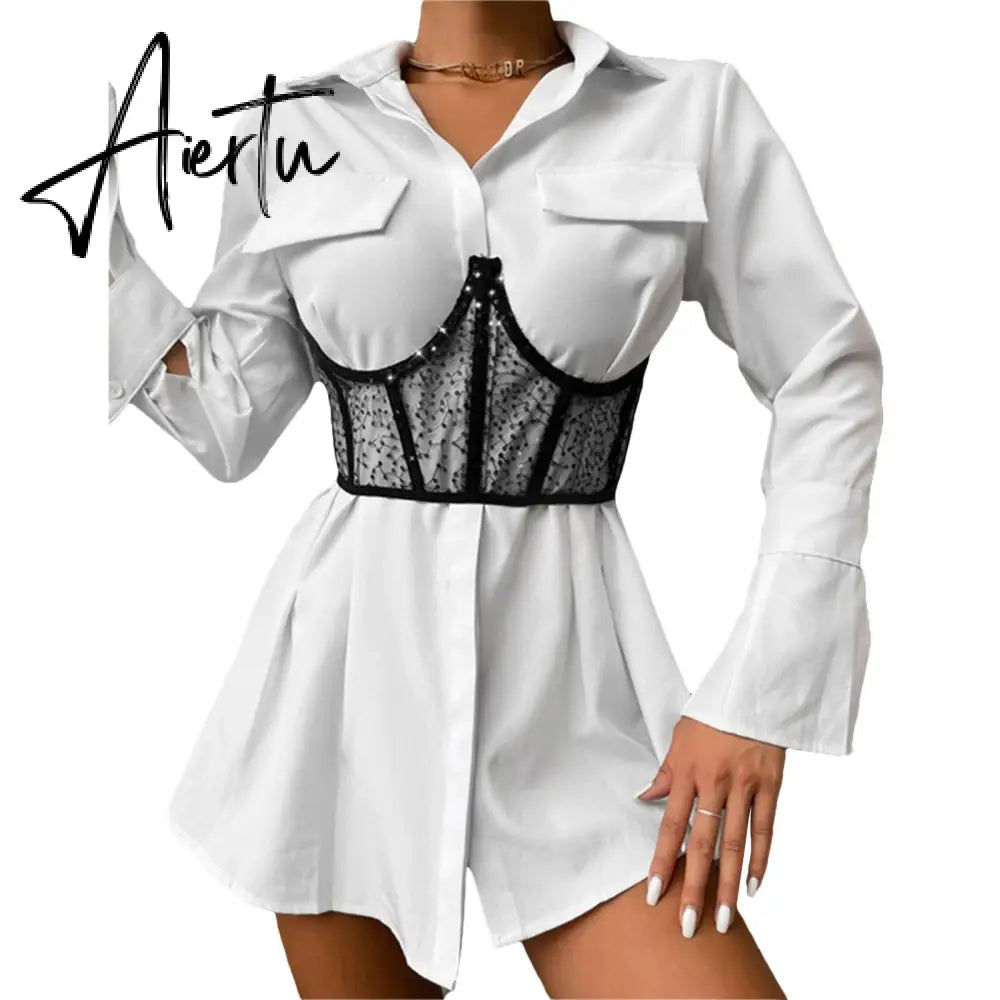 Women Corset Bustier Crop Top Lace-up Bandage Black Gothic Leather Underbust Suspender Cami Vest Waist BodyshaperTank Cummerbund Aiertu