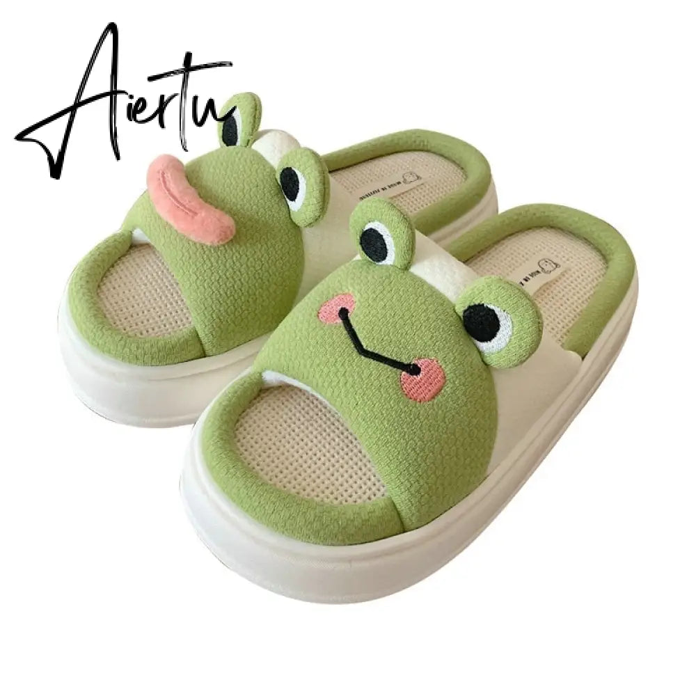Women Cow Slippers Cute Cartoon Soft Cloud Platform Indoor Shoes Summer Female Home Slides Thick Sole Sandals Male House Slipper Aiertu