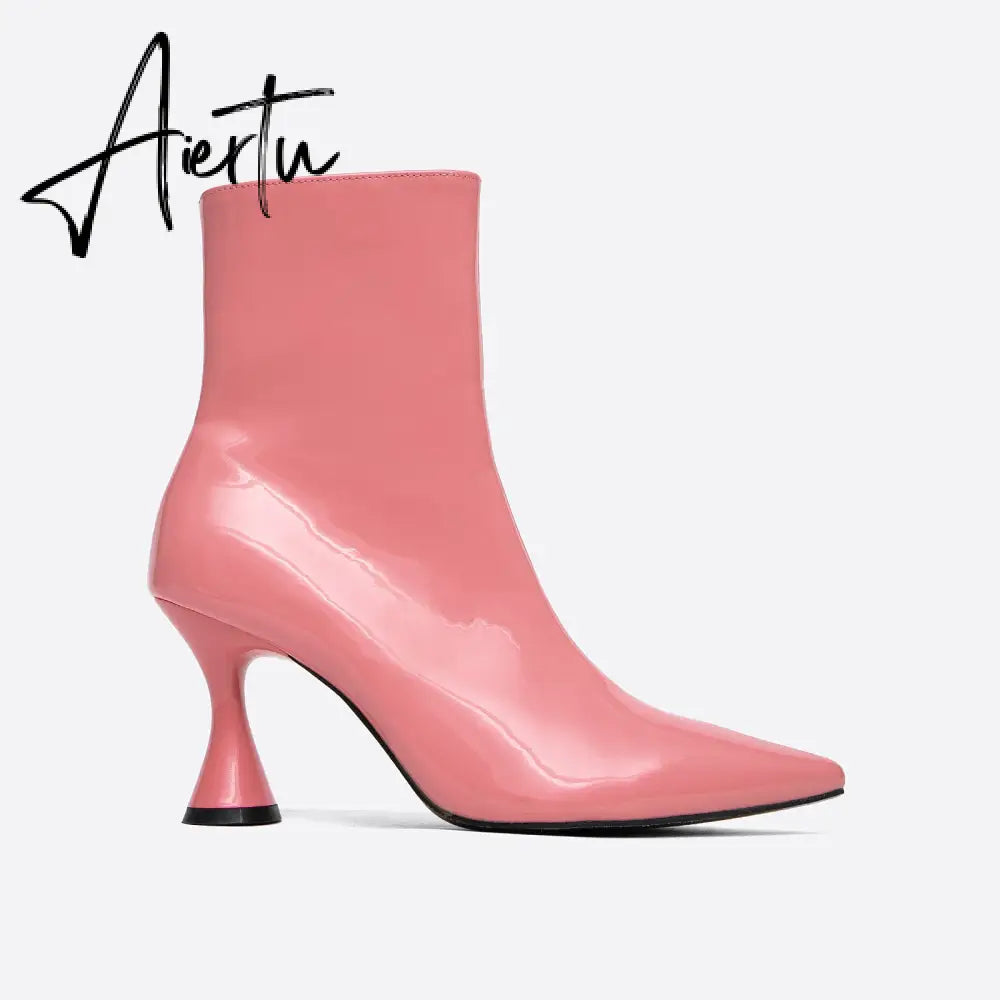 Women Mid-Heel Slip-On Boots mysite