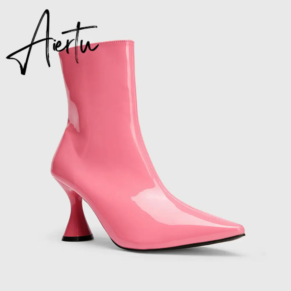 Women Mid-Heel Slip-On Boots mysite