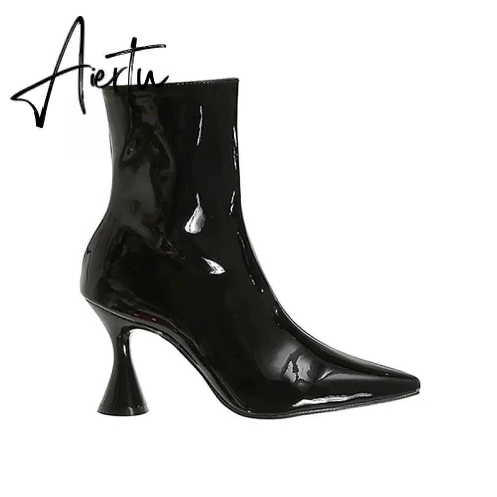 Women Mid-Heel Slip-On Boots mysite