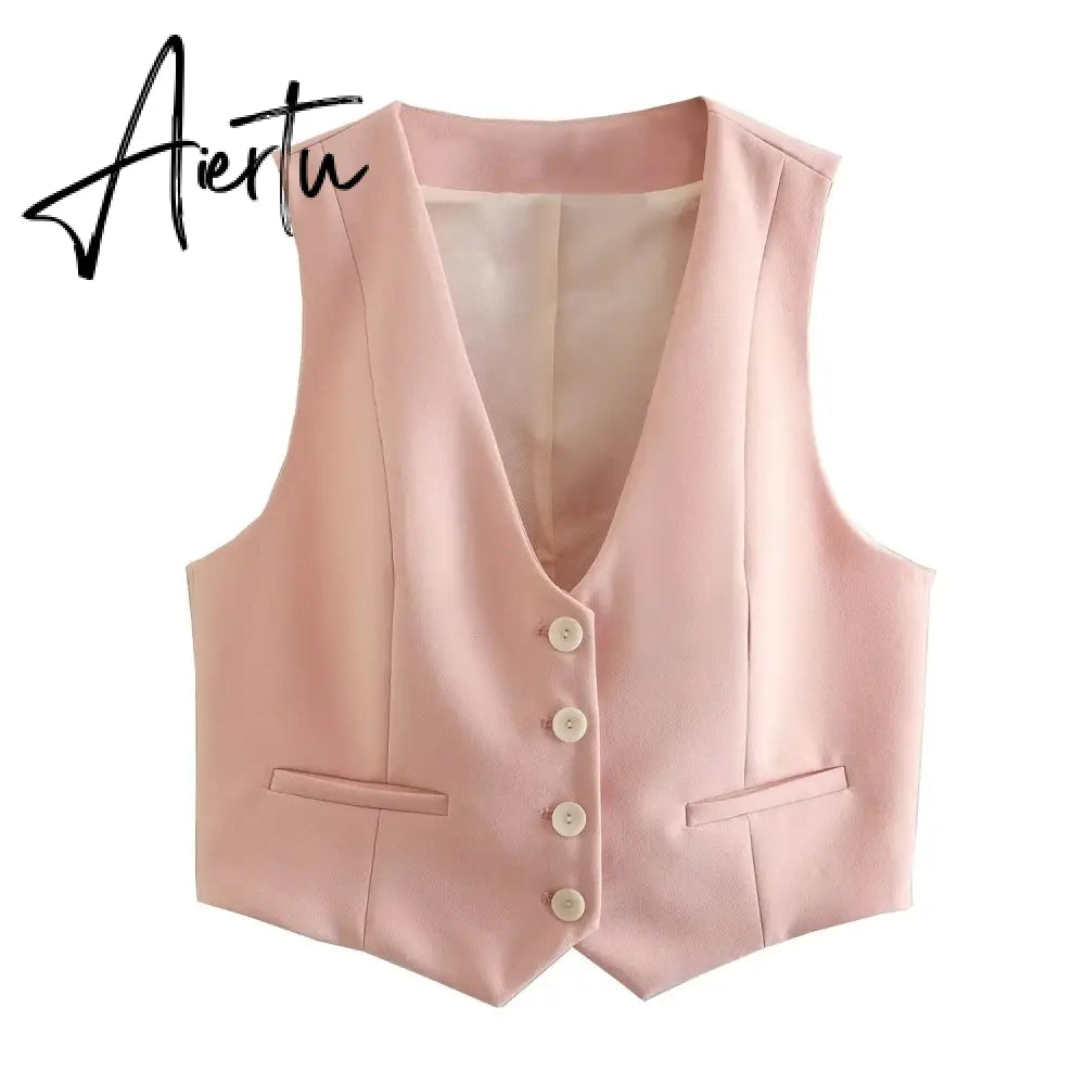 Women Pants 2 Pieces Sets Fashion Linen Vest Tops+Straight Pants Office Suit Vintage Woman Two Pieces Outfit Aiertu