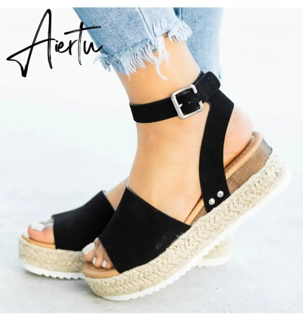 Women Sandals Plus Size Wedges Shoes For Women High Heels Sandals Summer Shoes Flip Flop Platform Sandals plus size shoes Aiertu