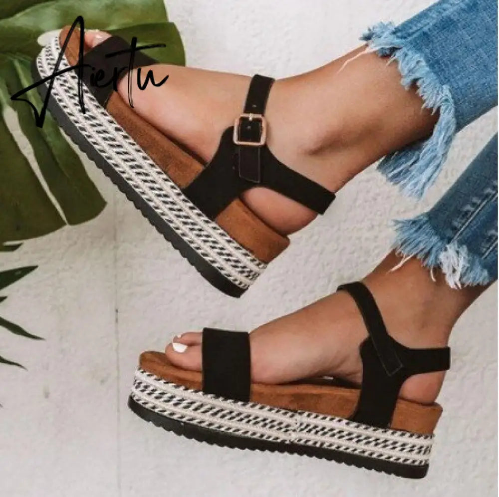Women Sandals Plus Size Wedges Shoes For Women High Heels Sandals Summer Shoes Flip Flop Platform Sandals plus size shoes Aiertu