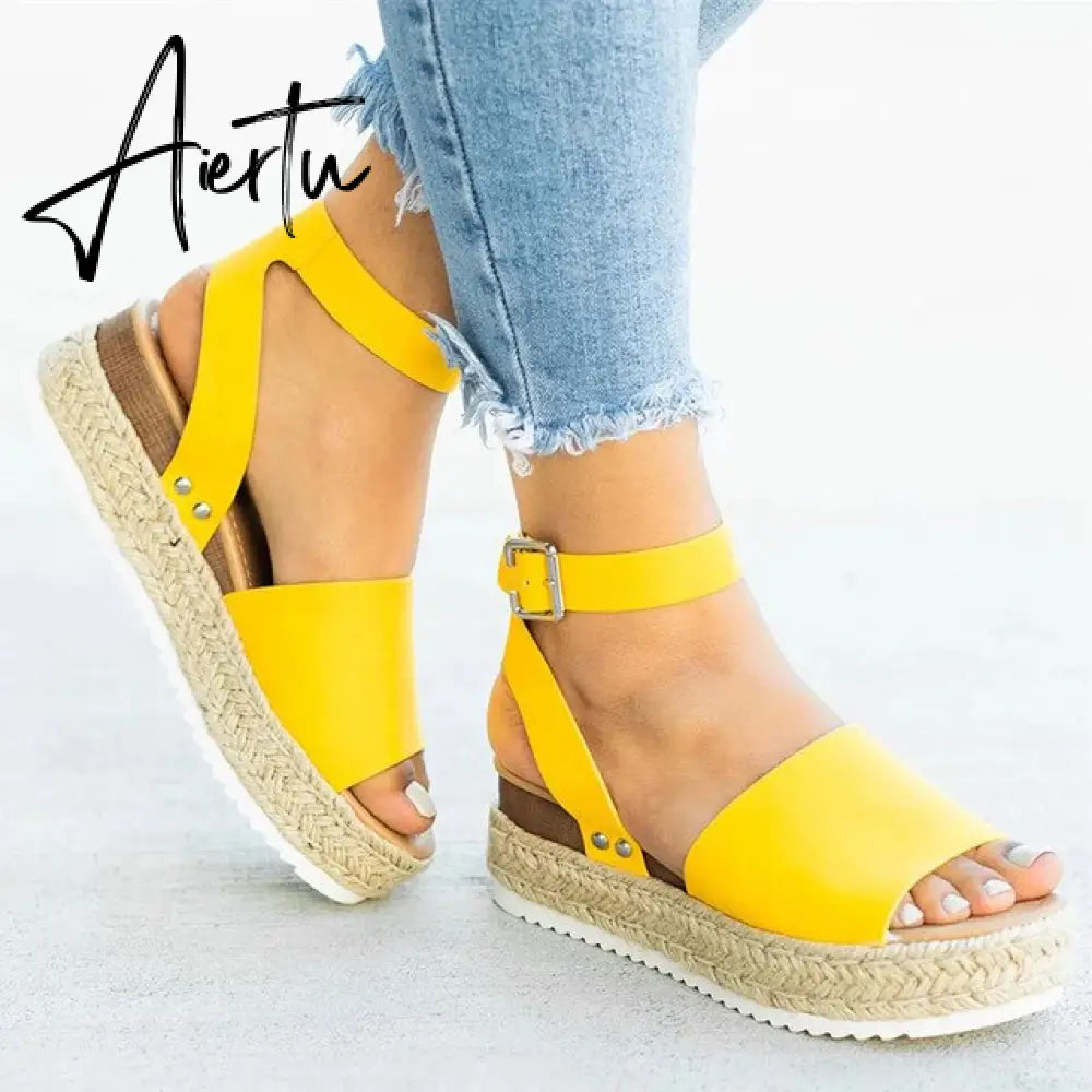 Women Sandals Plus Size Wedges Shoes For Women High Heels Sandals Summer Shoes Flip Flop Platform Sandals plus size shoes Aiertu