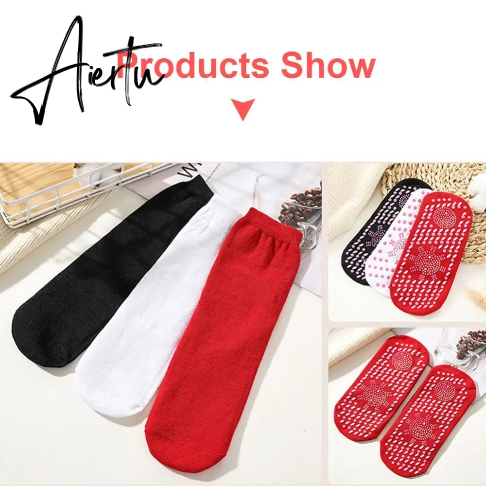 Women Self-Heating Health Care Socks Helpful Warm Cold Feet Creative Comfort Magnetic Therapy Comfortable Men Tourmaline Socks Aiertu