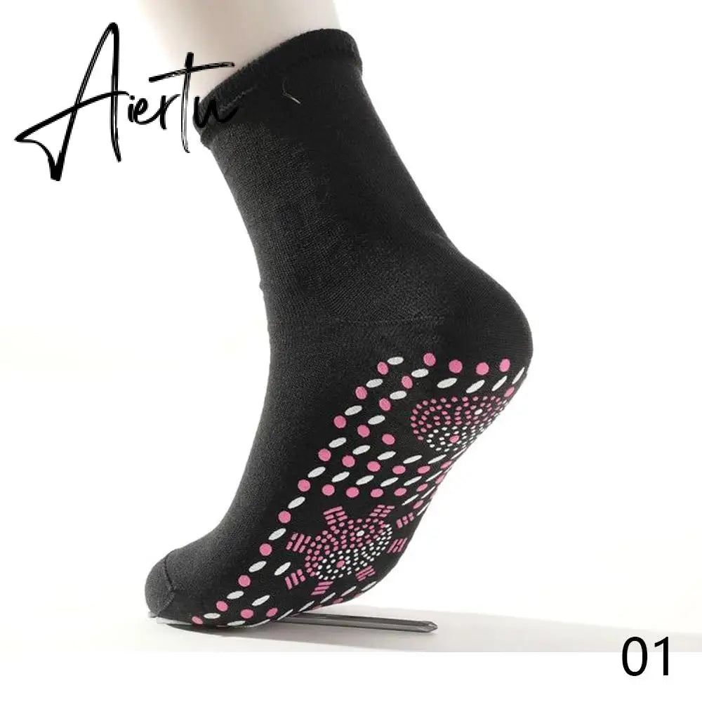 Women Self-Heating Health Care Socks Helpful Warm Cold Feet Creative Comfort Magnetic Therapy Comfortable Men Tourmaline Socks Aiertu