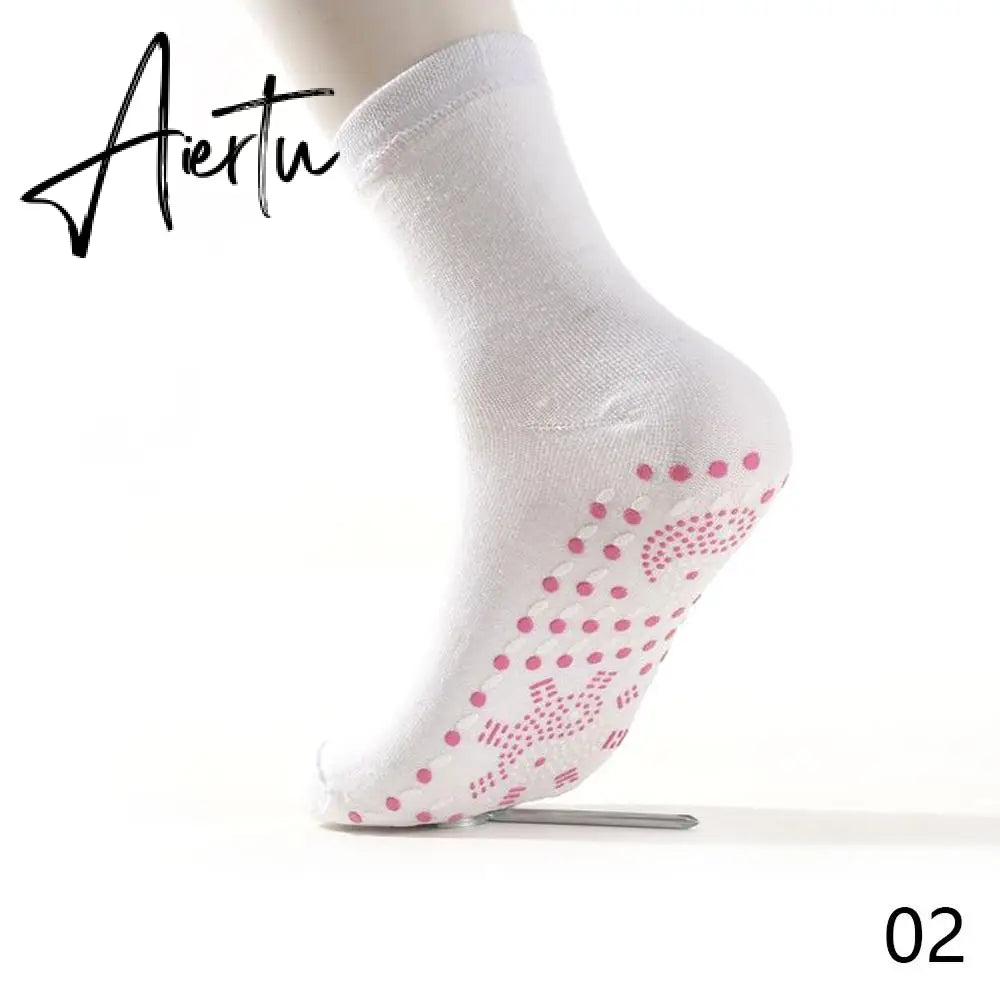 Women Self-Heating Health Care Socks Helpful Warm Cold Feet Creative Comfort Magnetic Therapy Comfortable Men Tourmaline Socks Aiertu