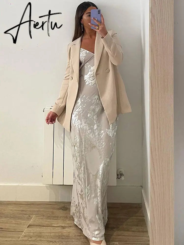 Women Sexy Lace Spaghetti Strap Dress Sleeveless Backless V-neck Maxi Dresses Summer Elegant Female Party Vacation Vestidos Aiertu