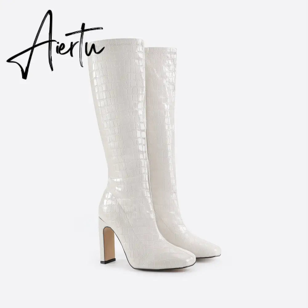 Women Square-Toe Side Zip Boots mysite