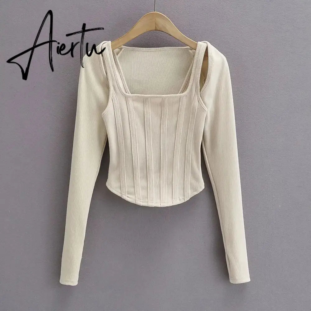 Women Striped Stitching Slim T-shirt Female 2 In 1 Shrug Set Co-ord Crop Shrug And Corset Tank Tops Set Y2k Streetwear New Aiertu