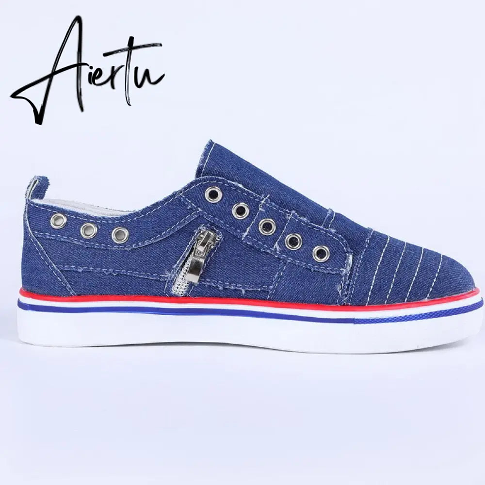 Women Vulcanized Sneakers Breathable Flat Casual Classic Shoes Woman Spring Autumn Canvas Zapatos Mujer Casual Shoes Aiertu