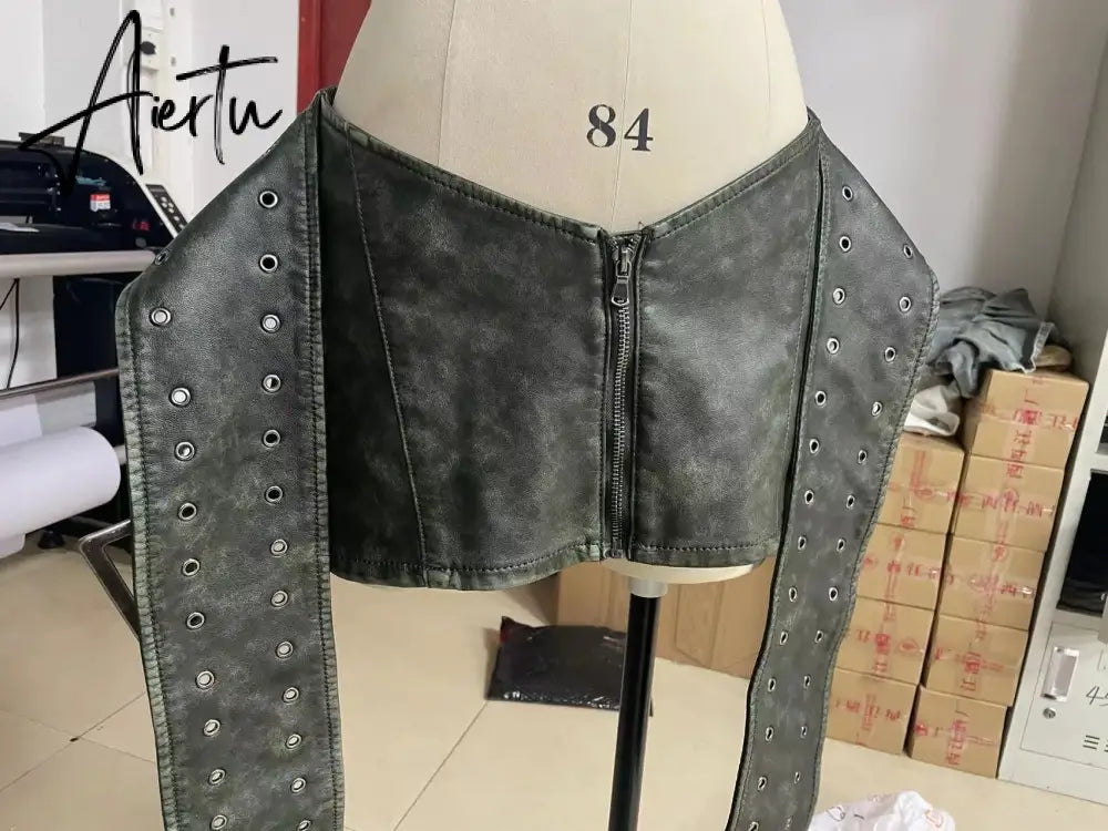 Women Y2K Sexy Mini Leather Skirt Dropped Low Waist PU Hot Skirt Aiertu