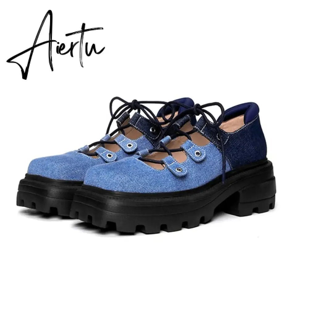 Womens Platform 3D Flower Creepers High Heel Sandals Mary Jane Shoes Sweet Girls 3Colors  New Aiertu