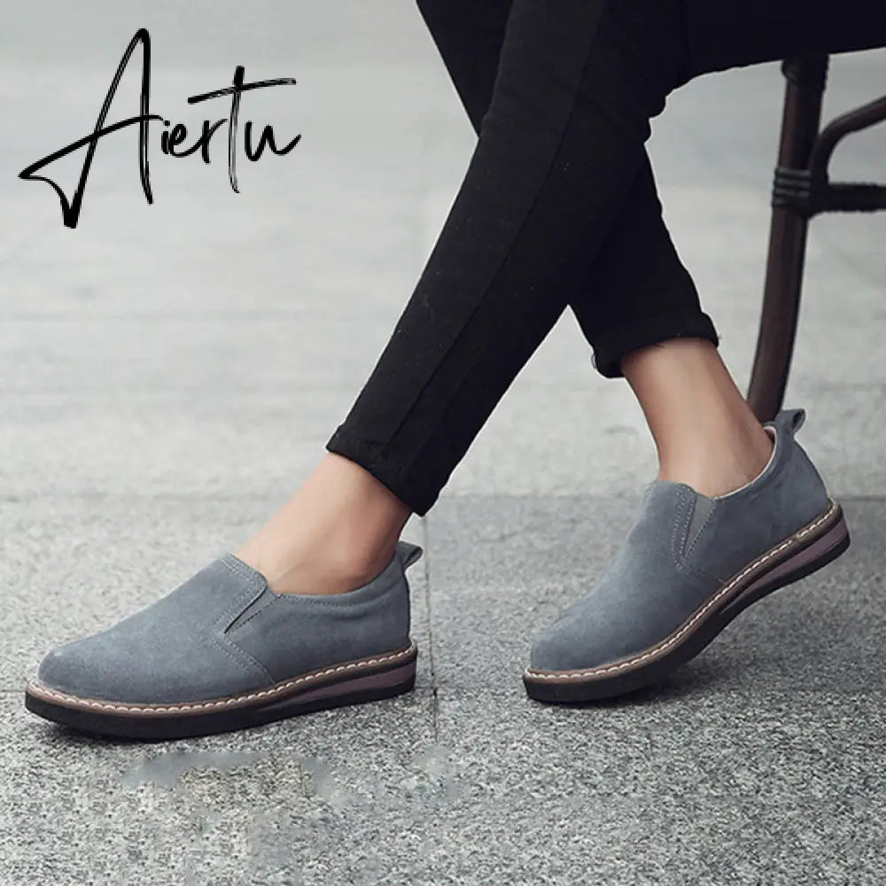 Women's Sneakers Slip on Flat Shoes for Women Fashion Female British Style Casual Loafers Vulcanized Shoes Zapatos Mujer Aiertu