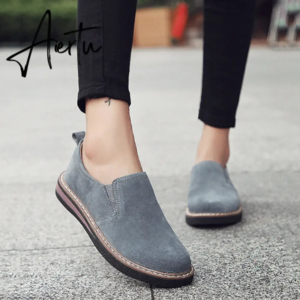 Women's Sneakers Slip on Flat Shoes for Women Fashion Female British Style Casual Loafers Vulcanized Shoes Zapatos Mujer Aiertu