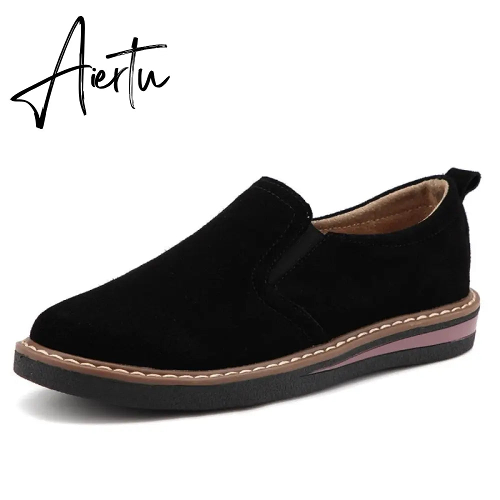 Women's Sneakers Slip on Flat Shoes for Women Fashion Female British Style Casual Loafers Vulcanized Shoes Zapatos Mujer Aiertu