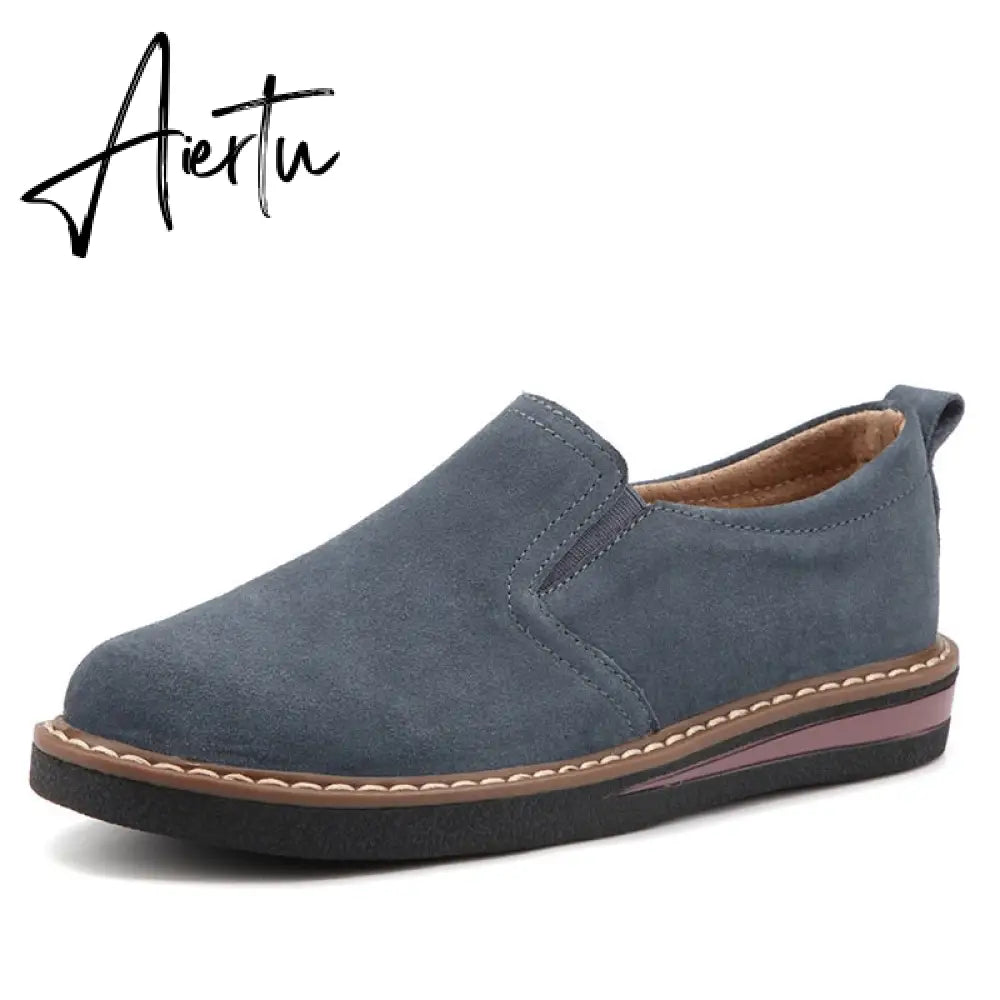 Women's Sneakers Slip on Flat Shoes for Women Fashion Female British Style Casual Loafers Vulcanized Shoes Zapatos Mujer Aiertu