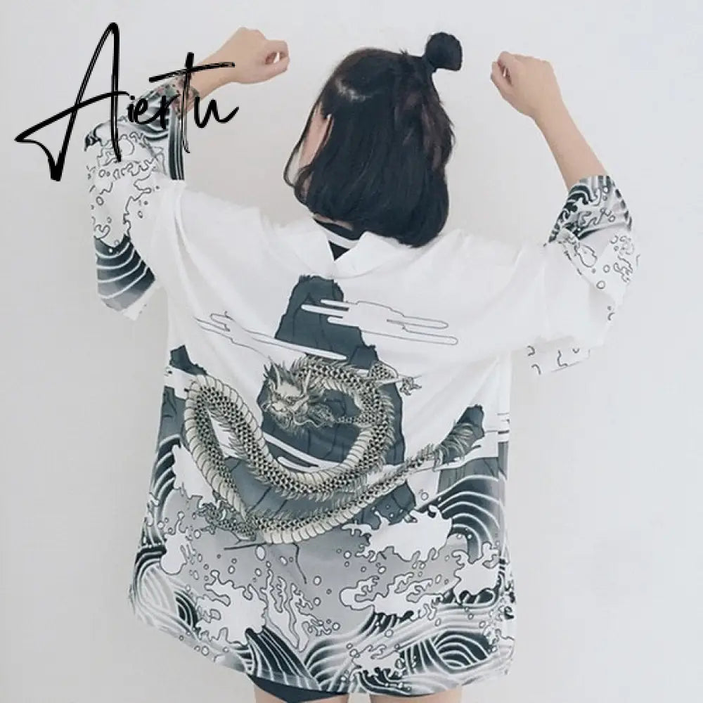 Womens tops and blouses harajuku kawaii shirt Japanese streetwear outfit kimono cardigan female yukata blouse women AZ004 Aiertu