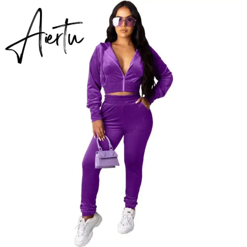 Y2k Clothes Dollskill Zip Up Hoodie Cropped Long Sleeve Purple Top Vintage Autumn Women Pullover Ropa Color Lila Indie Kid Aiertu